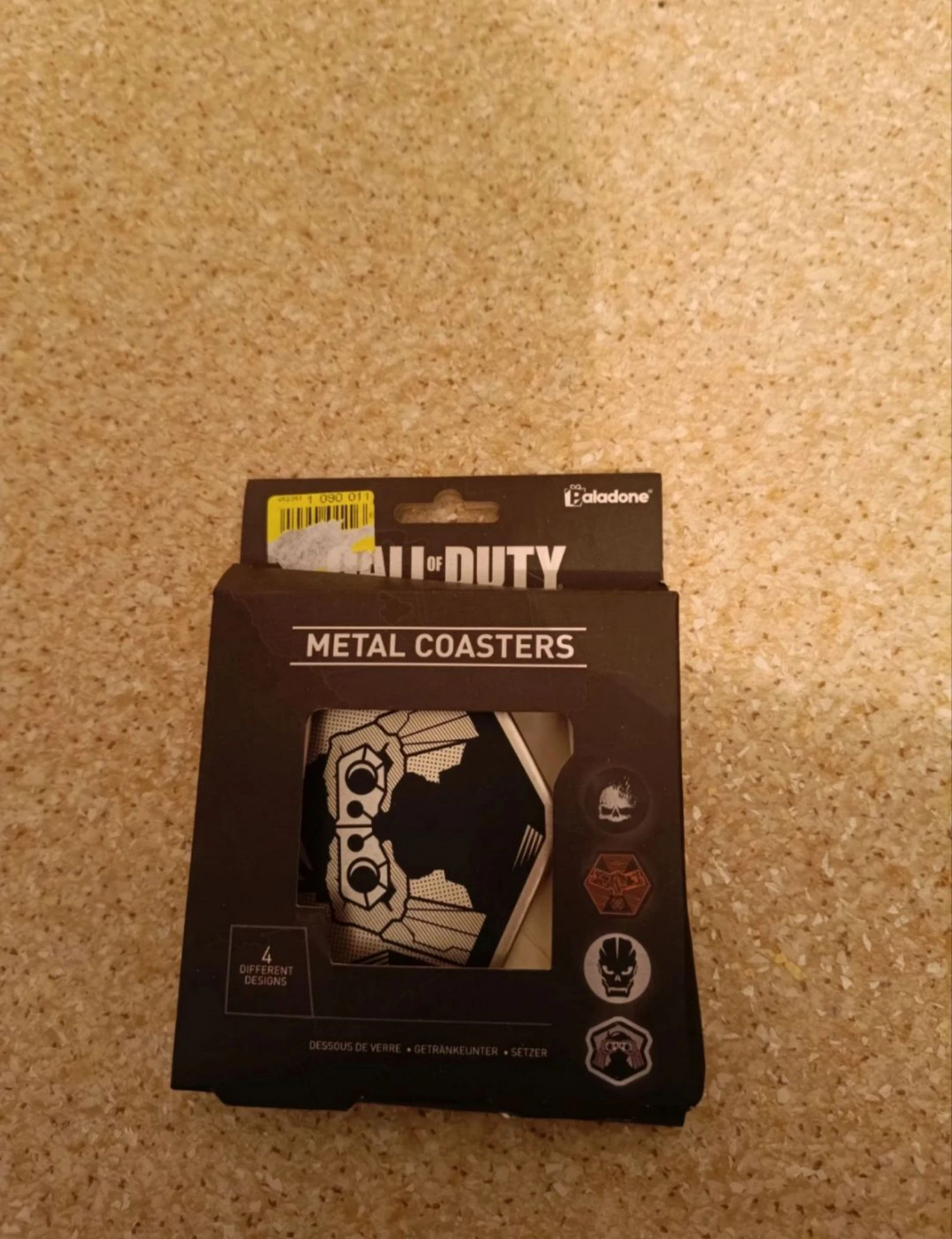 Set de 4 sous-verres métal Call of Duty – NEUF Boîte Paladone